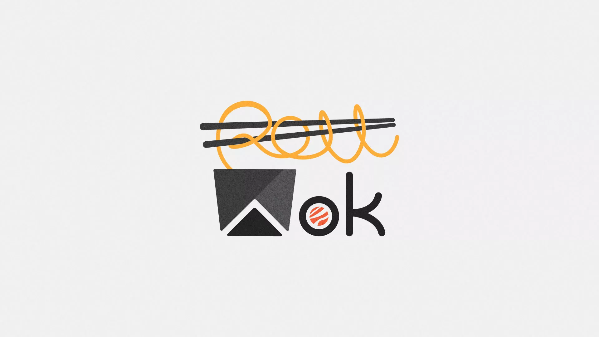 Разработка логотипа суши-бара «Roll Wok Club» в Нестерове